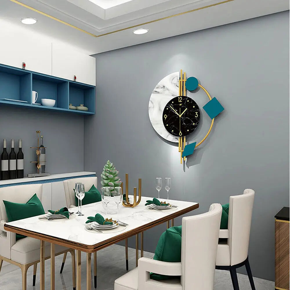 Nordic Silent Luxury Wall Clock – Creative Home Décor for Living Room and More