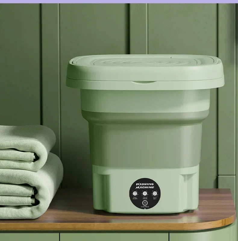 BALASHOV Portable Small Folding Washing Machine – Compact Washer for Clothes, Socks & Underwear (Travel-Friendly)