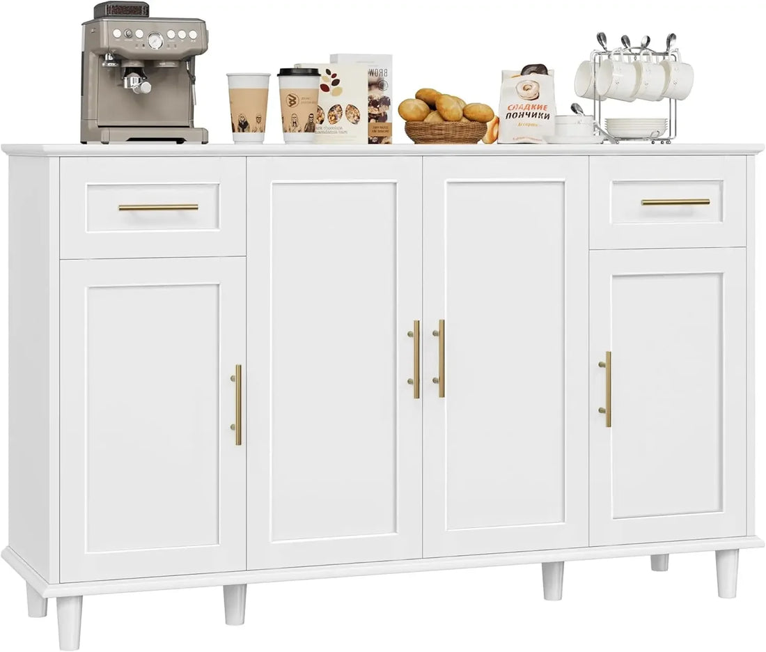 55" Modern Farmhouse Sideboard Buffet Cabinet with Storage