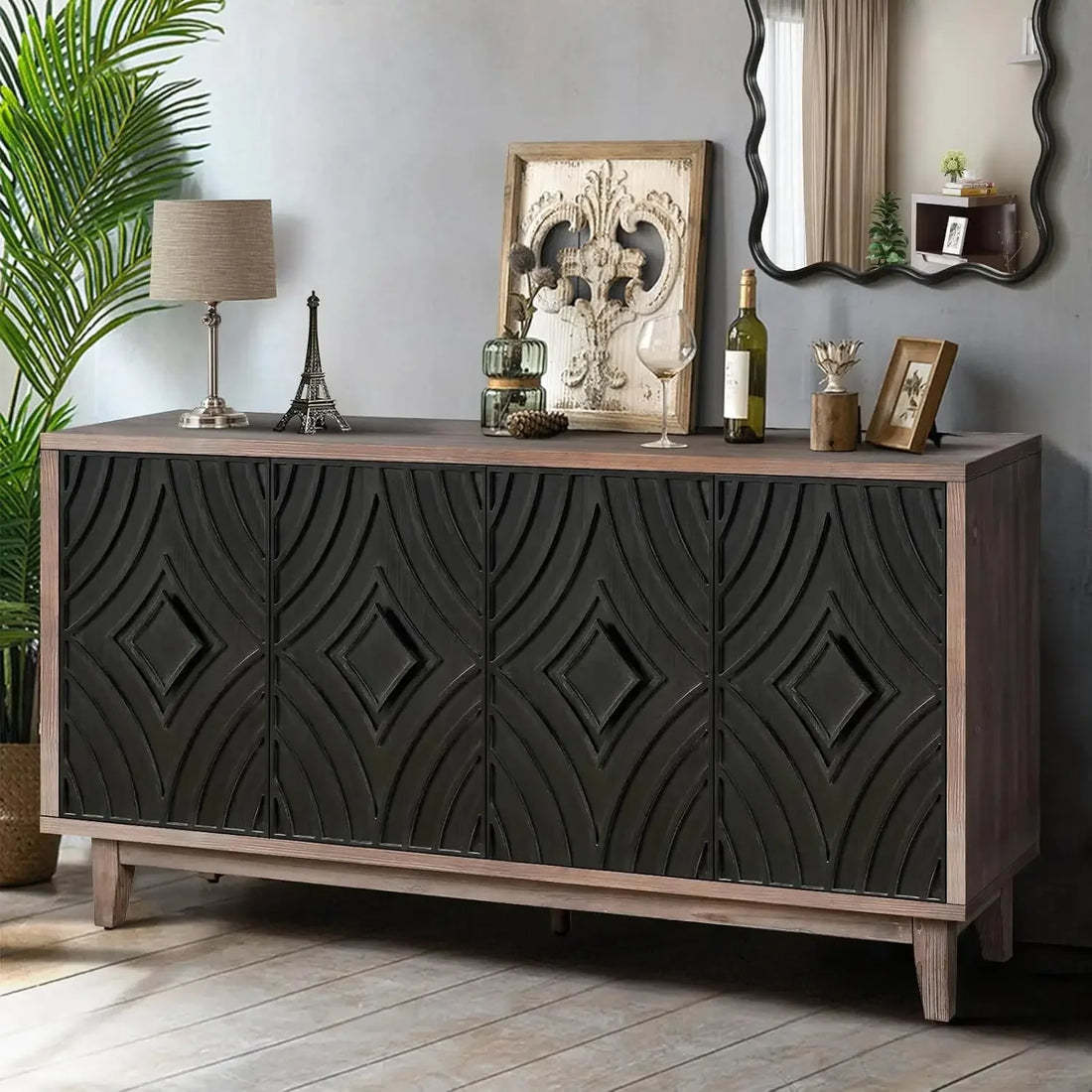 60" Modern Sideboard Buffet Accent Cabinet