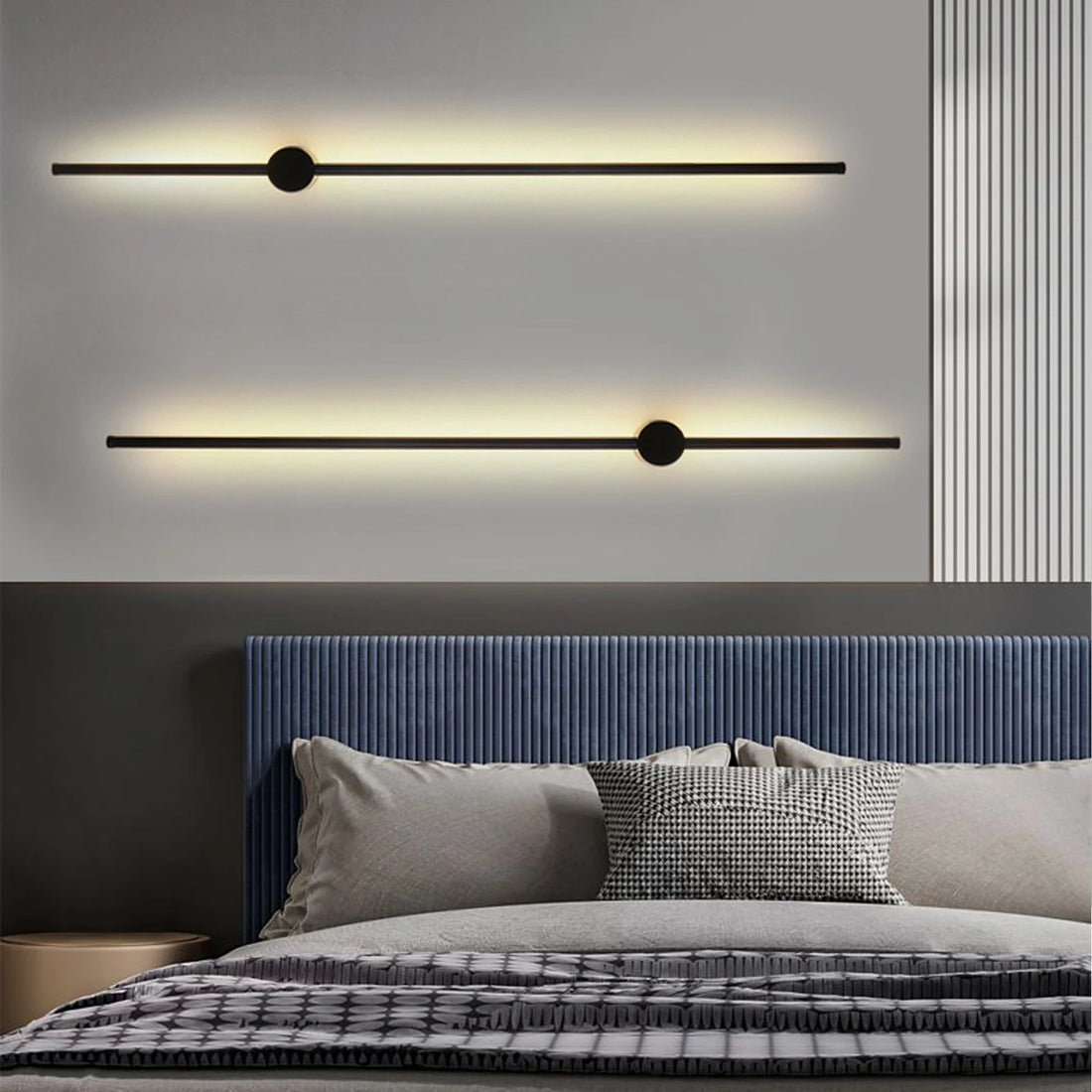 110V Modern Minimalist LED Linear Wall Lamp, 1M Uniform Light Transmission Long Strip Wall Lamp For Bedroom Living Room