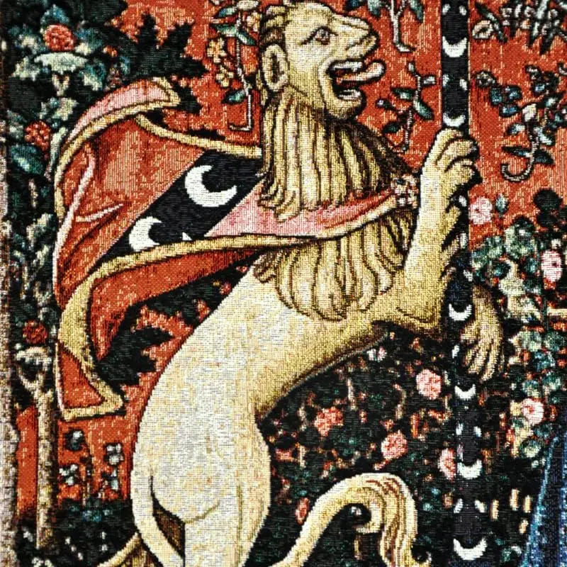 Large "TASTE" The Lady & Unicorn Medieval Tapestry Wall Hanging – Jacquard Weave