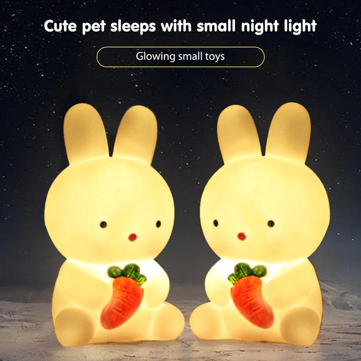 Cute Night Light Cartoon Bunny Desk Lamp Bedroom Bedside Lamp Baby Sleeping Lights Nightlight Lighting Ornaments Toys Gift