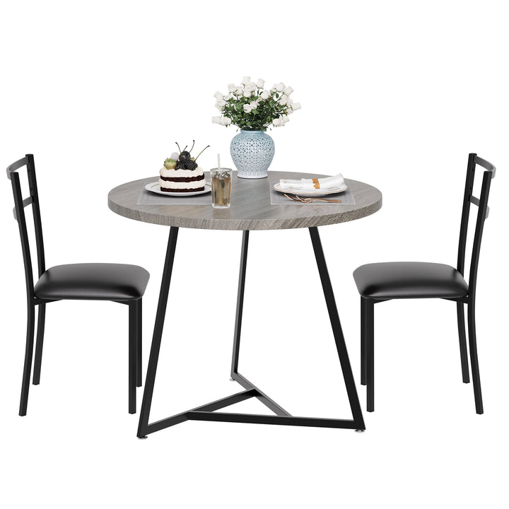 Modern Round Kitchen Table Set for 2 – Stylish & Space-Saving