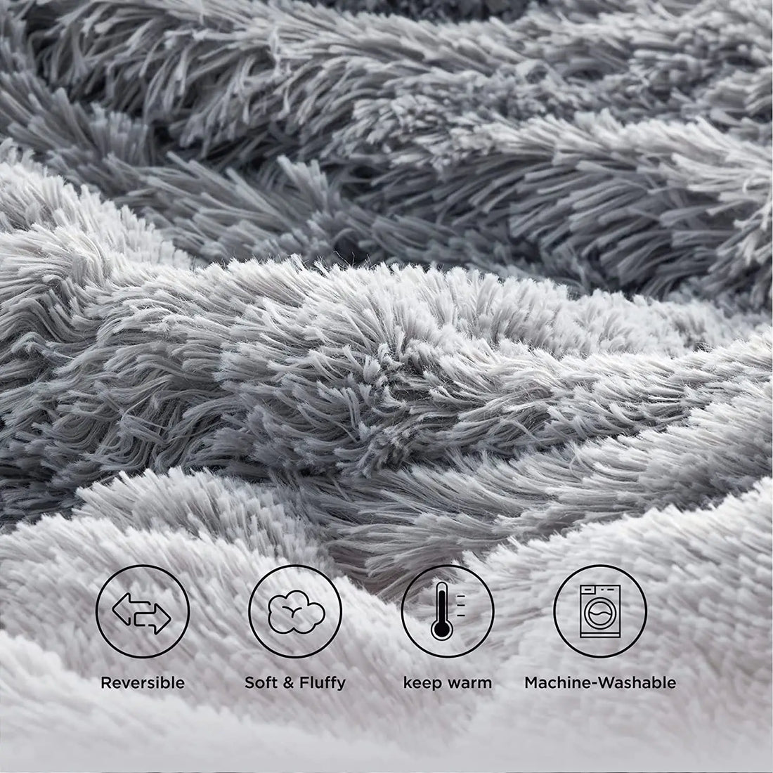 Thickened Fluffy Blanket – Double-Sided Plush Bedspread for Winter Warmth