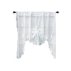 French Vintage Embroidered Kitchen Short Curtain – Romantic Lace Wavy Drapery