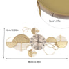 Large Golden Modern Minimalist Metal Wall Clock – Silent Decorative Timepiece for Living Room