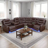 Power Recliner Sectional Sofa with LED Light