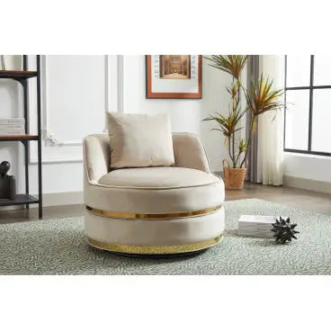 Swivel Accent Chair – 360° Swivel Barrel Chair for Living Room & Bedroom