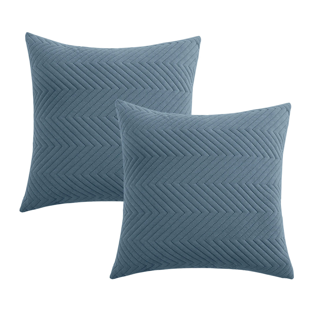 JELLYMONI Set of 2 Decorative Throw Pillow Covers – Quilted Solid Soft Cushion Cases with Zipper (No Insert)