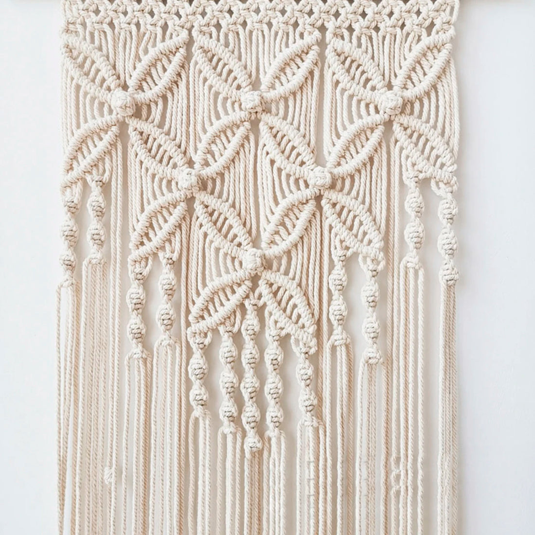 Macrame Wall Hanging Tapestry – Handmade Ethnic Chic Woven Wall Art with Tassels