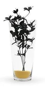 Quality Thick Weighted Tall Clear Glass Cylinder Vase – 4" W x 14" H for Flower Arrangements & Wedding Centerpieces