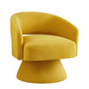 Modern Swivel Chair - Upholstered Velvet Round Accent Armchair with 360° Comfort Swivel