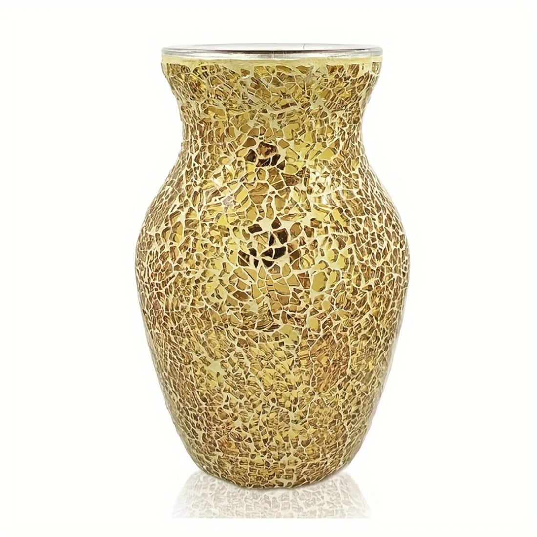 Art Cylinder Vase – Handcrafted Glass Mosaic Decorative Centerpiece