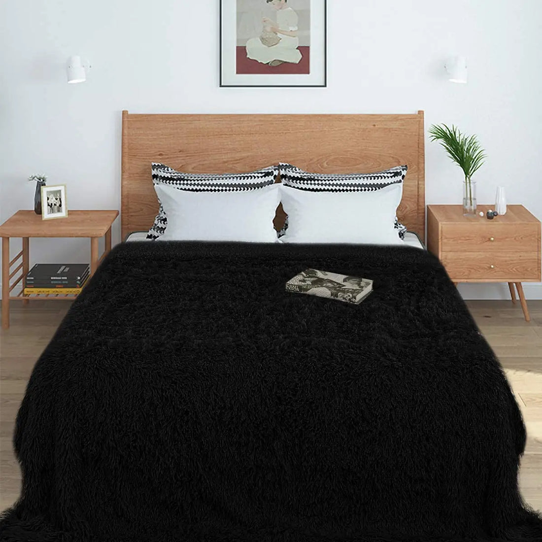 Thickened Fluffy Blanket – Double-Sided Plush Bedspread for Winter Warmth