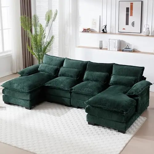 Modern Chenille U-Shaped Cloud Couch