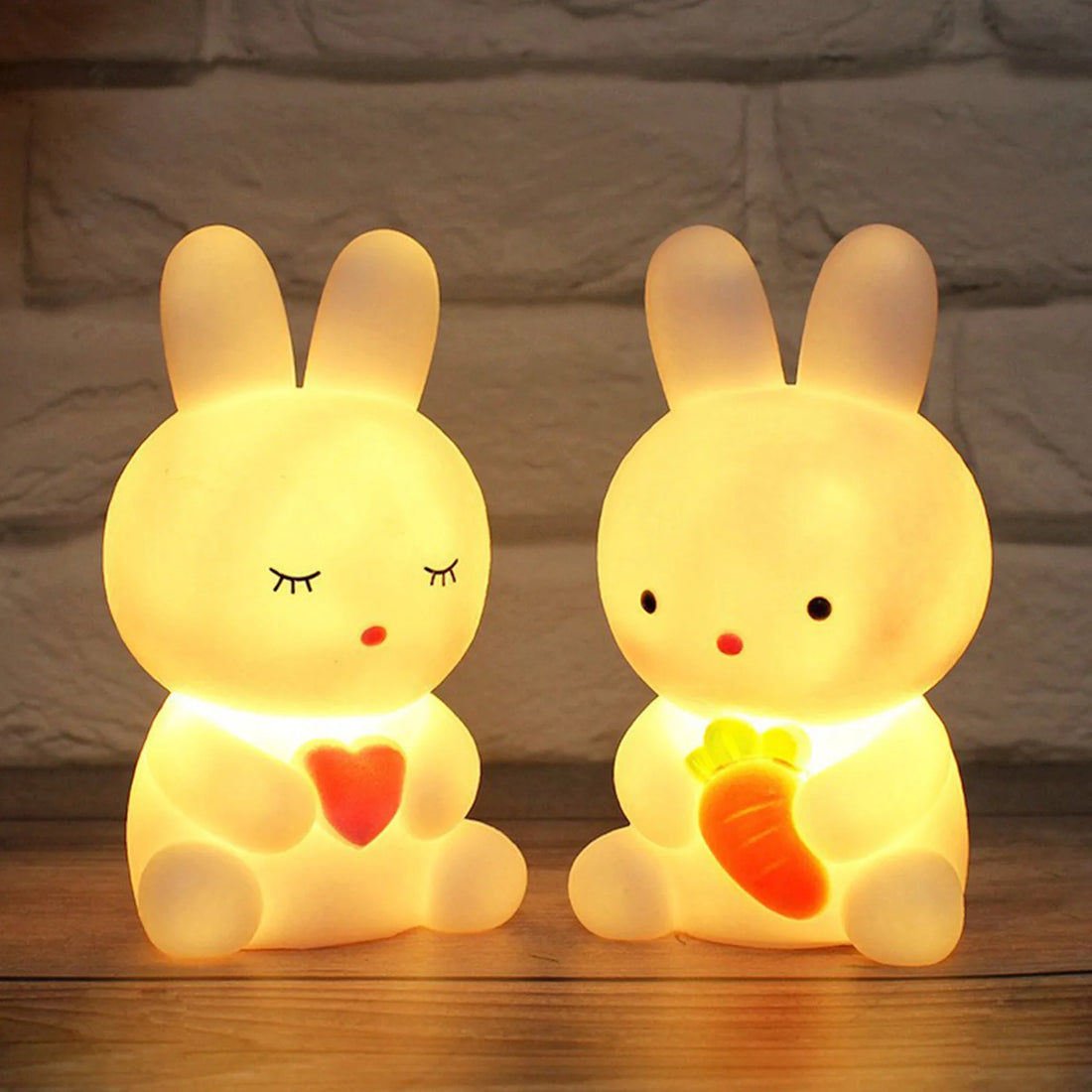 Cute Night Light Cartoon Bunny Desk Lamp Bedroom Bedside Lamp Baby Sleeping Lights Nightlight Lighting Ornaments Toys Gift