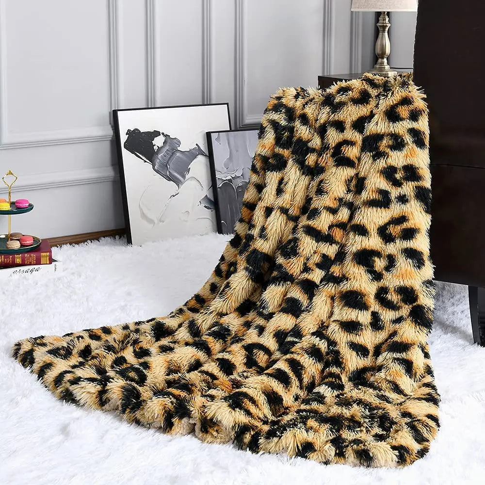 Thickened Fluffy Blanket – Double-Sided Plush Bedspread for Winter Warmth