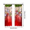 2pcs Christmas Digital Printing Curtains – Semi-Shading Washable Polyester Curtains