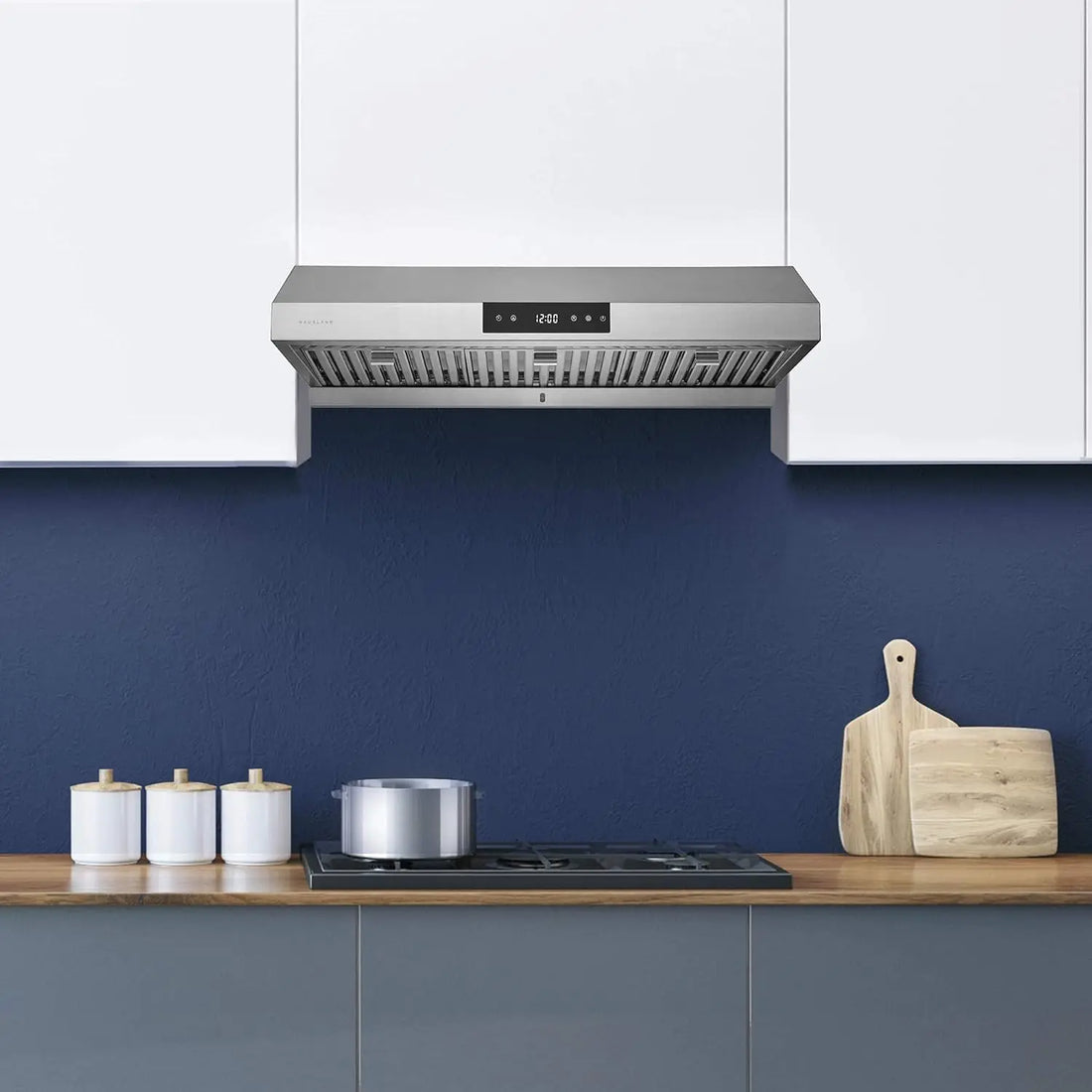 Hauslane 36-Inch Under Cabinet Range Hood – Stainless Steel Kitchen Vent with Powerful Suction, Low Noise & Digital Controls