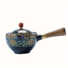 Portable Ceramic Kung Fu Tea Set with 360° Rotating Teapot and Cups – Ideal for Tea Lovers, Travel, or Office Gift