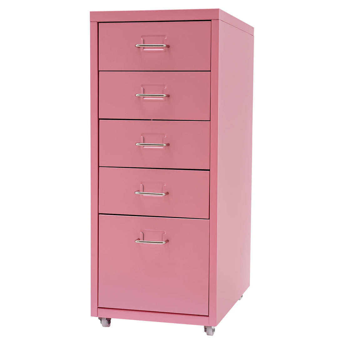 Aluminum Alloy 5-Drawer Storage Cabinet – Pink Filing & Organizer Cabinet for Office, Home, and Bedroom