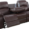 Leather Recliner Sofa Couch with 2 Cup Holder Console