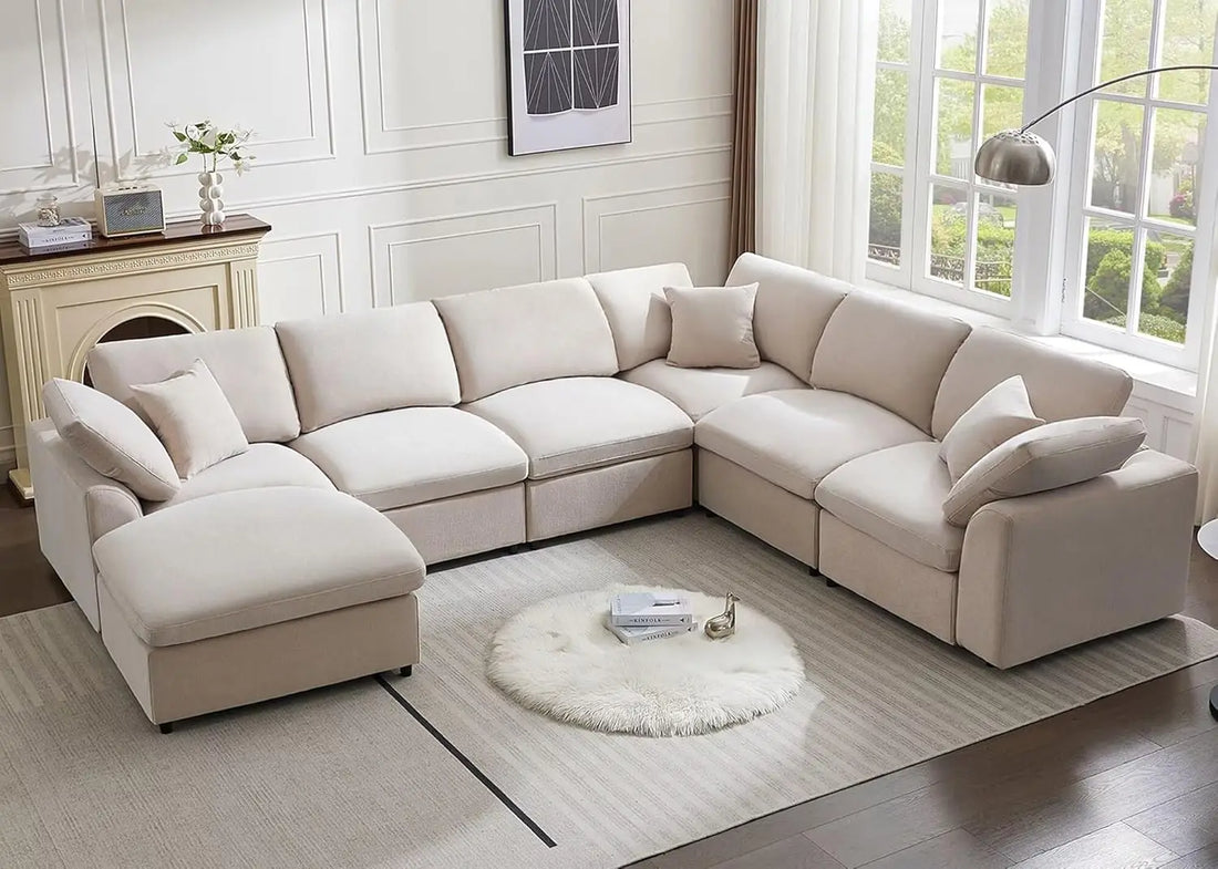 Cloud Sectional Sofa with Movable Ottoman