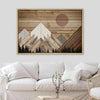 Framed Canvas Print – Mountain Forest Rustic Landscape Wall Art for Living Room, Bedroom, and Office