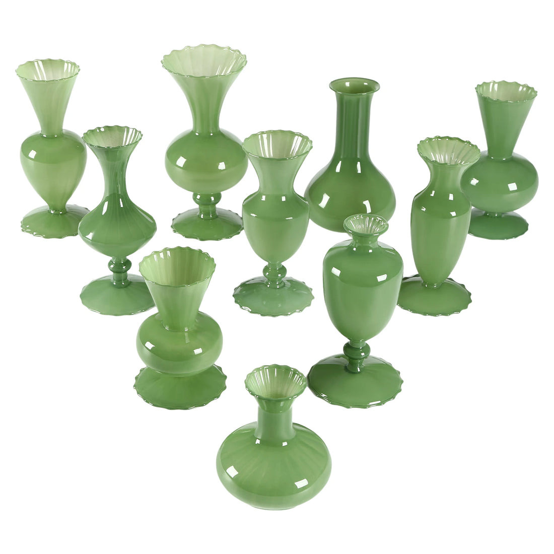 10pcs Decorative Glass Vase Set – Elegant Home and Event Decoration