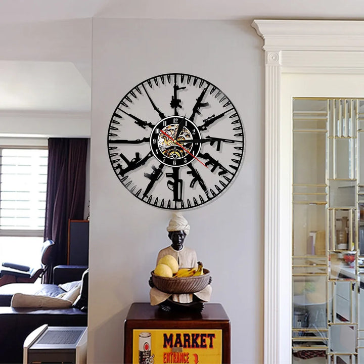 Modern Vinyl Record Wall Clock – Unique Wall Mounted Décor for Bar, Cafe, and Home