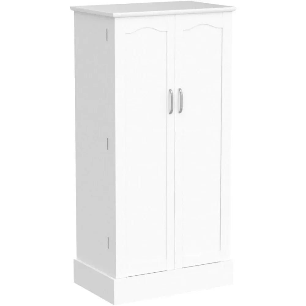 47” White Freestanding Kitchen Pantry Cabinet