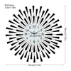 Modern Black Silent Wall Clock – Non-Ticking Decorative Crystal Clock for Bedroom, Kitchen, and Office