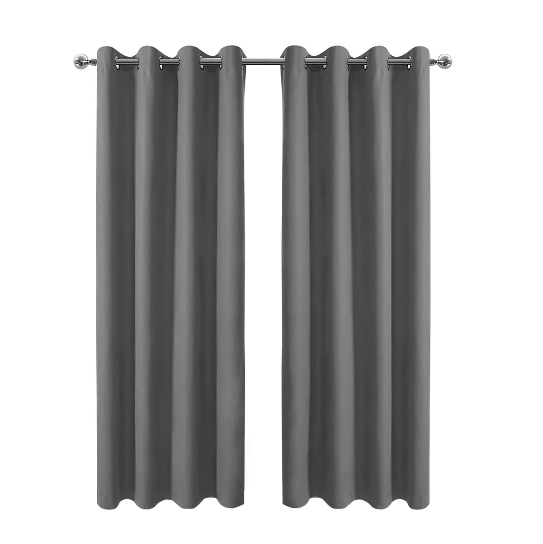 34 in. W x 108 in. L Blackout Curtain Panel – Gray Grommet Top, Room Darkening & Noise Reducing