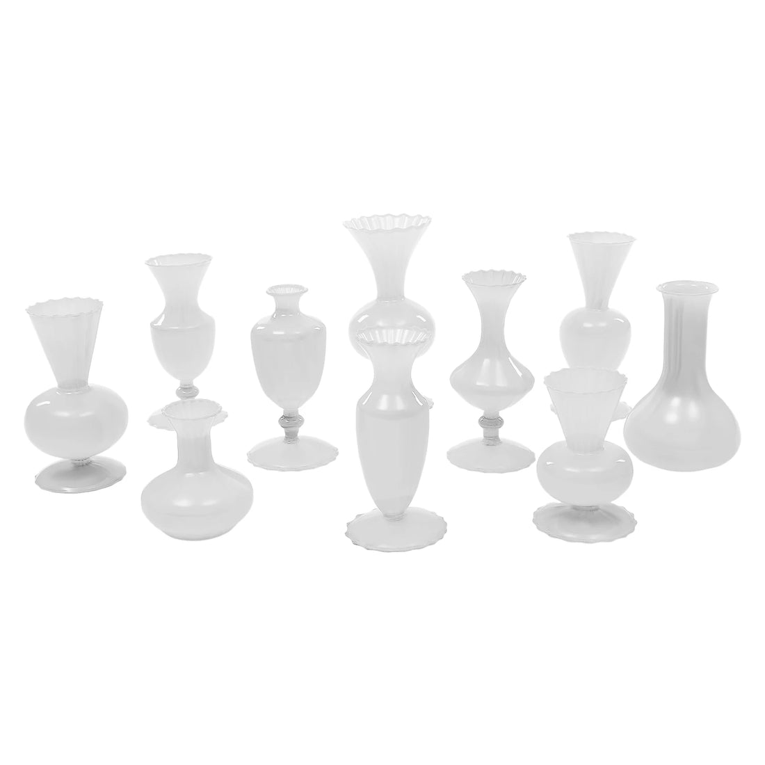 10pcs Decorative Glass Vase Set – Elegant Home and Event Decoration