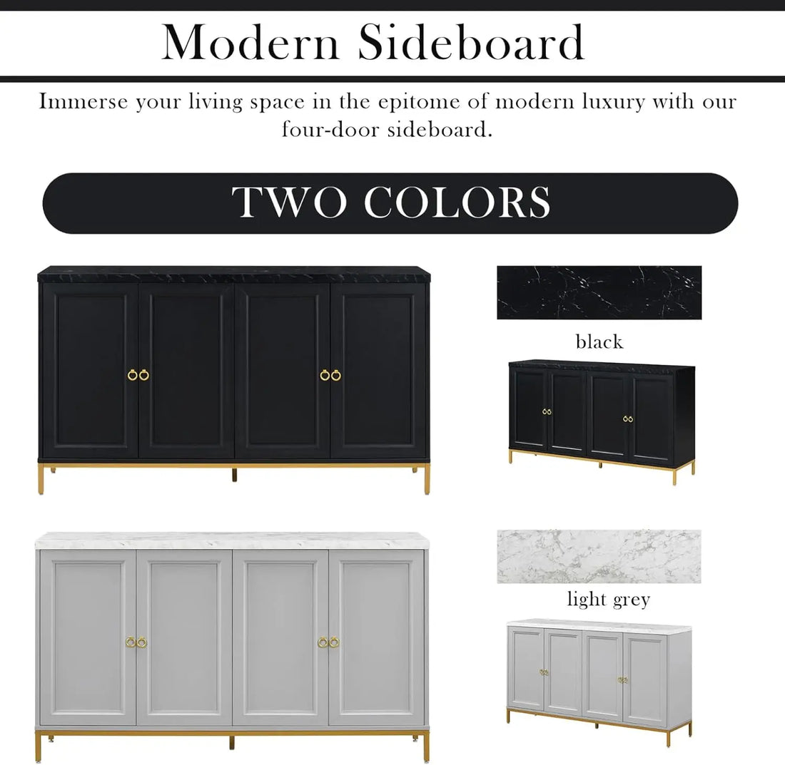 60" Modern Sideboard Buffet Accent Cabinet