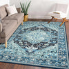 Faux Cashmere Vintage Floral Area Rug – Soft Low Pile Rug for Living Room, Bedroom, and Home Décor