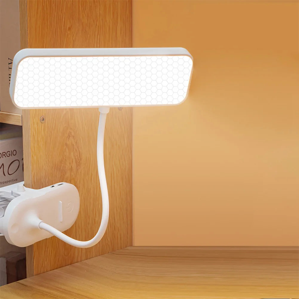 LED Reading Light Clip On Reading Lamp Adjustable Angle Creative Desk Light Multi-Function Studying Lamp for Bedroom Dormitory