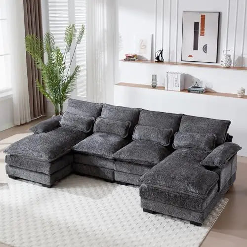 Modern Chenille U-Shaped Cloud Couch