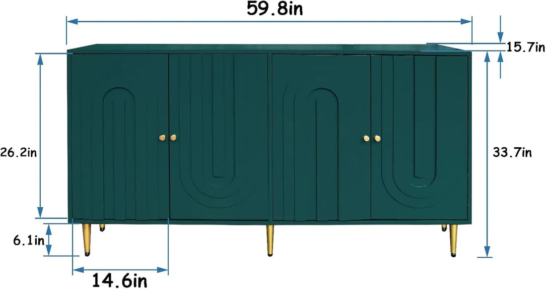 60" Modern Sideboard Buffet Accent Cabinet