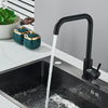 Stainless Steel Matte Kitchen Faucet Deck Sinks Faucet High Arch 360 Degree Swivel Cold Hot Mixer Water Tap