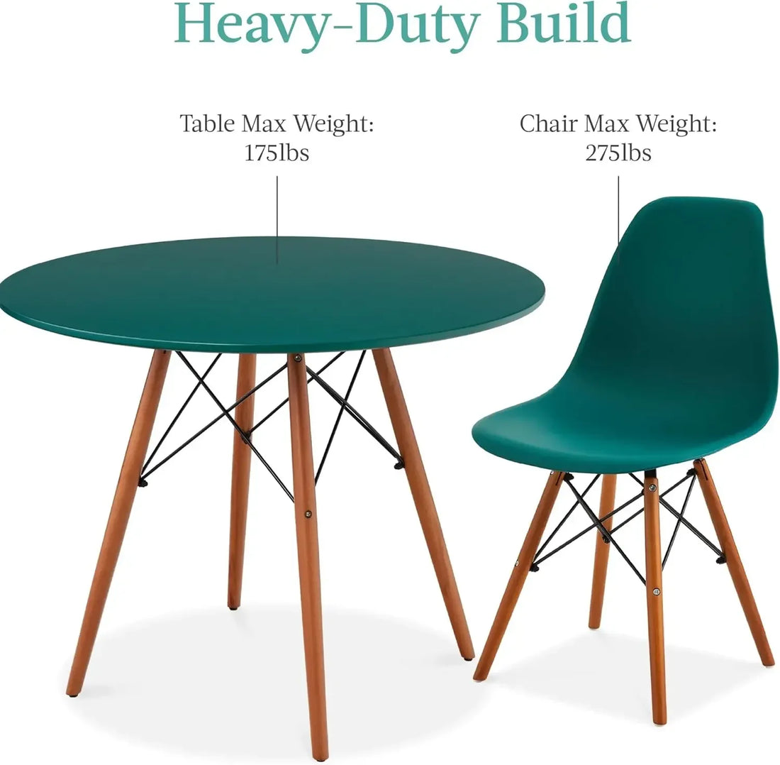 5-Piece Mid-Century Modern Dining Set – Compact & Stylish for Small Spaces