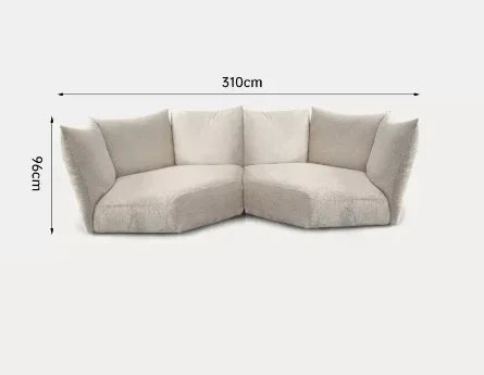 Petal fabric sofa Italian minimalist shaped living room leather designer corner