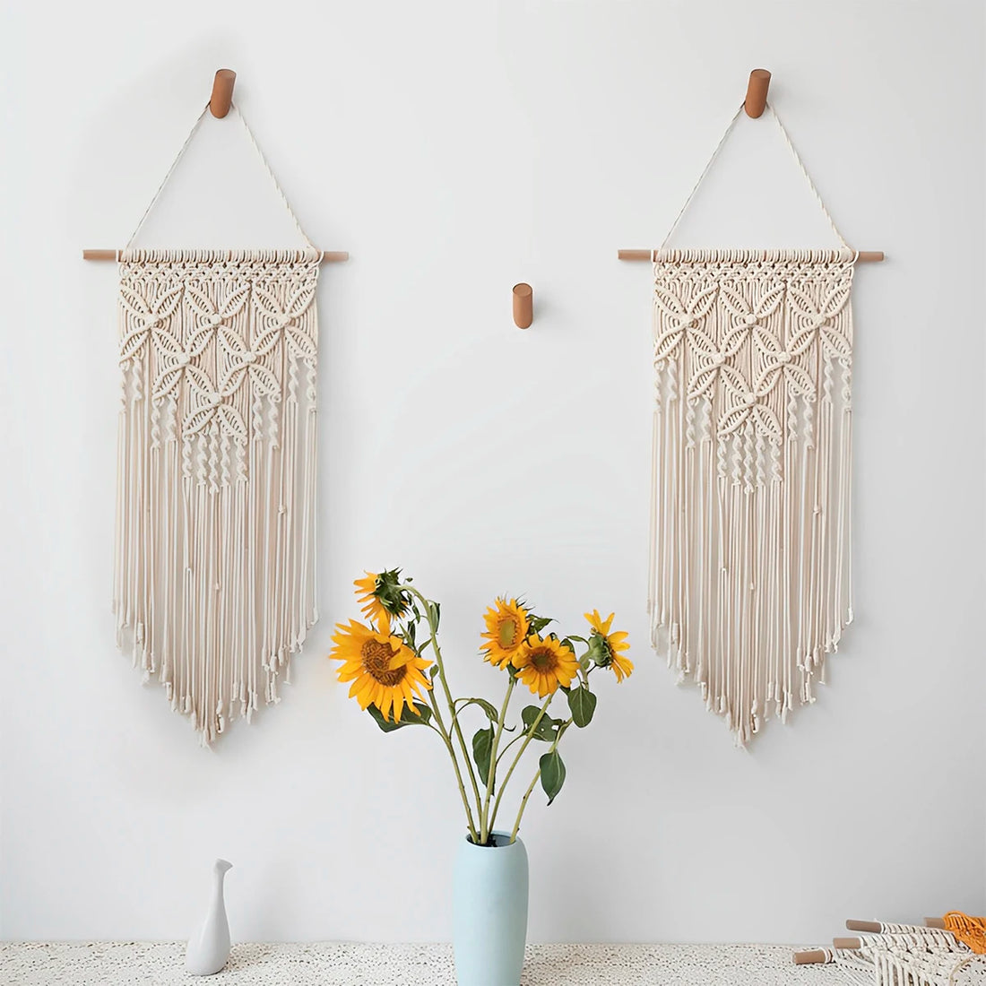 Macrame Wall Hanging Tapestry – Handmade Ethnic Chic Woven Wall Art with Tassels