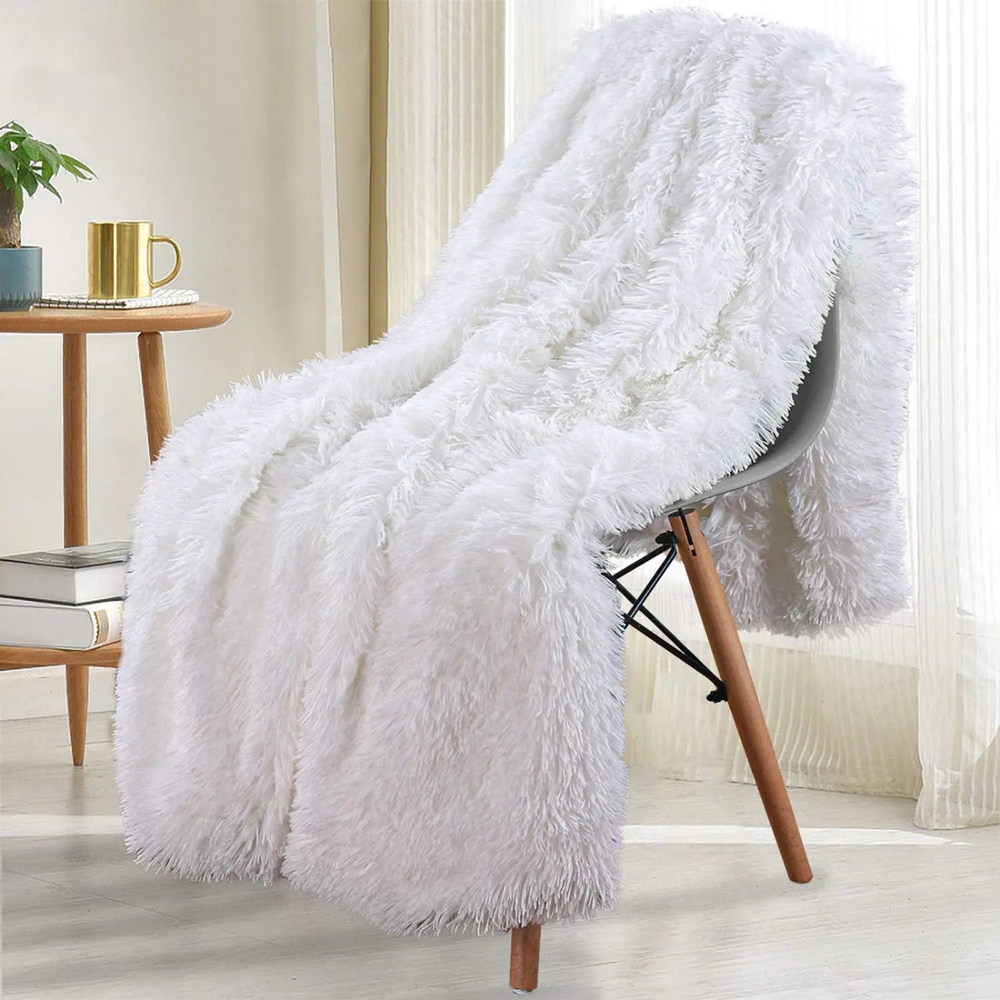 Thickened Fluffy Blanket – Double-Sided Plush Bedspread for Winter Warmth