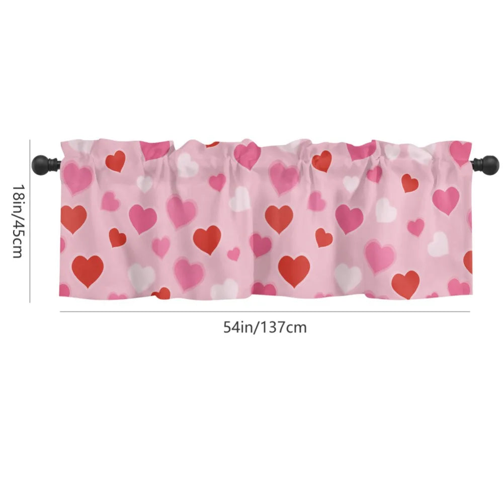 Valentine's Day Pastoral Country Decoration Curtain – Durable Kitchen Semi-Blackout Curtain