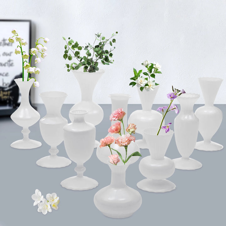 10pcs Decorative Glass Vase Set – Elegant Home and Event Decoration