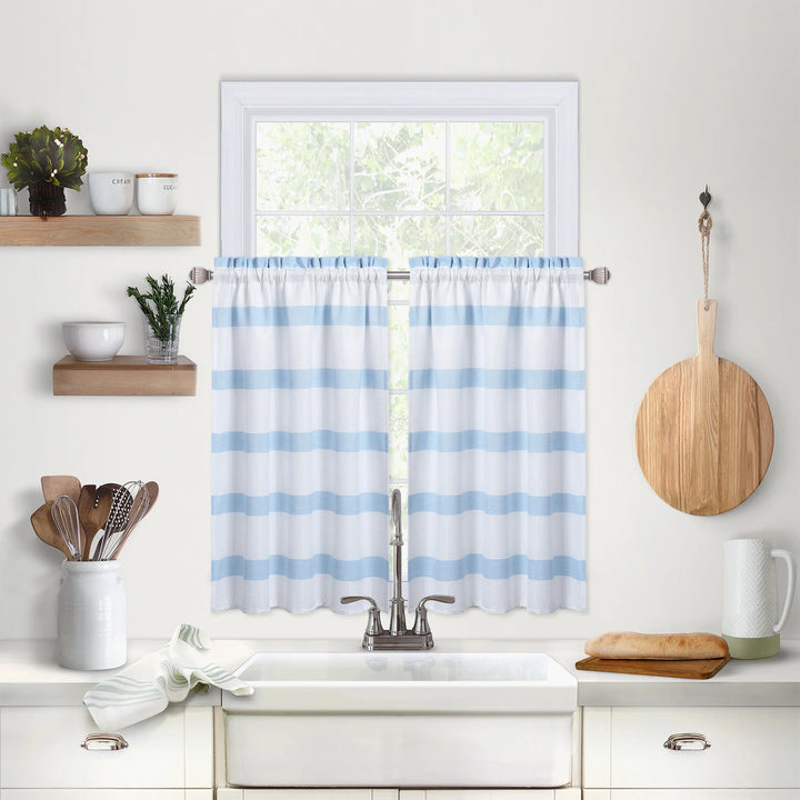 1PCS 190GSM Grey Waffle Weave Textured Valance Curtain for Windows – Kitchen, Cafe, Bathroom