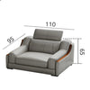 Stylish Italian Genuine Leather Sofa with Cup Holder, USB & Bluetooth Speaker