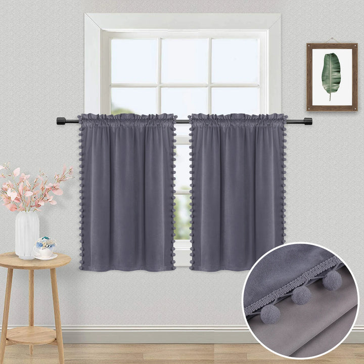 GAOMON Kitchen Café Curtains – Nature Tree Branch Farmhouse Half Window Curtains